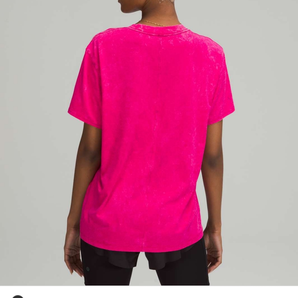 Lululemon cloudy wash ripened raspberry all yours tee